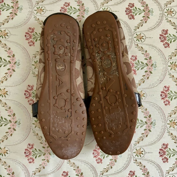 Coach Signature Monogram Logo Slip On Loafers Size 8 - Picture 4 of 6